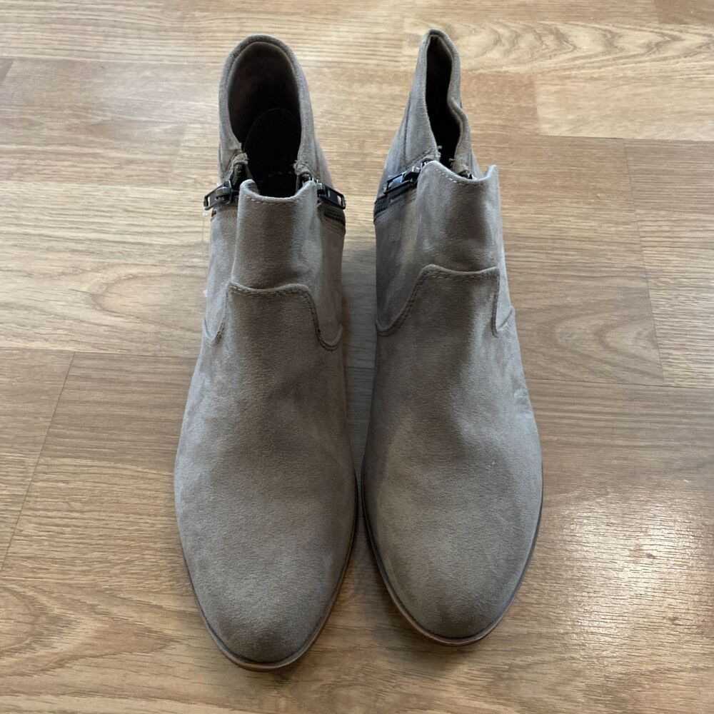 Sun + Stone Women's Adelinee Double Zip Ankle Booties Size 9.5 Mushroom NWOB - Picture 5 of 11